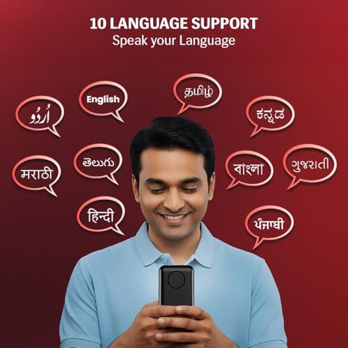 Image of Lava Hero Shakti 2026 Dual Sim Keypad Mobile Phone (with Vibration Alert) | 1.8 inch Display | Super Saving Battery Mode | Stylish Design | Number Talker | (Black)| Type-C