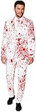Opposuits Bloody Halloween Suit | Mens Slim Fit 48 | Includes Matching Blazer Jacket & Skirt