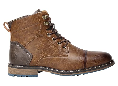 Santimon Men's Oxfords Boots Dress Casual Leather Motorcycle Boots Fashion Formal Tuxedo Ankle Work Boot for Men2