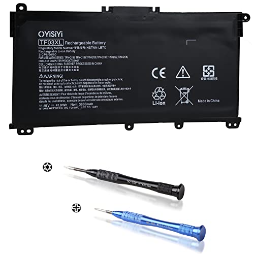 OYISIYI TF03XL Laptop Battery for HP Pavilion 15-CC 15-CC000NO CC001NA CC001NF 15-CD 15-CD000NG CD000NU CD000NV 17-AR 17-AR007CA AR050WM 14-BF 14-BF040WM 14-BK000 920046-121 920046-421 920046-541