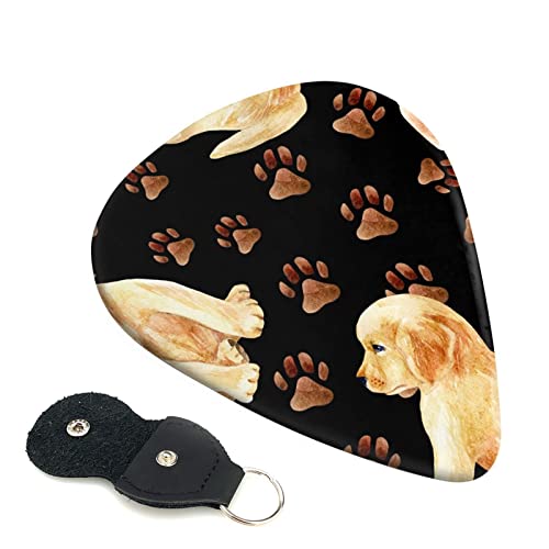 ギターピック 6枚セット 0.46mm 0.71mm 0.96mm エレキギター ベース用ピック ウクレレ ギター ABS素材 エレクトリック アコースティック 弦楽器 初心者 トライアングル ピック( ラブラドール・レトリーバーの子犬 )