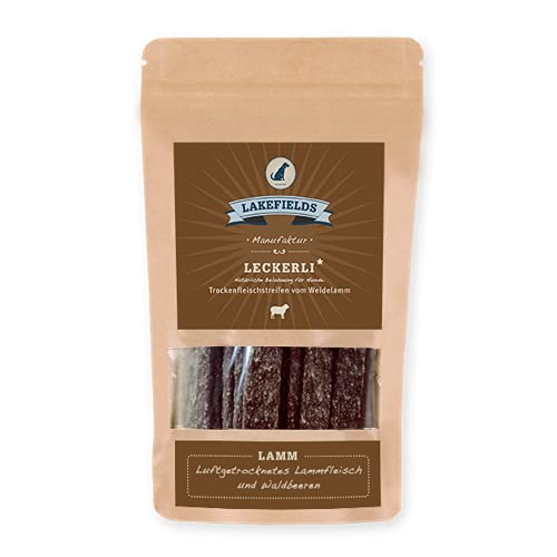 Lakefields MANUFAKTUR Snacks Trockenfleischstreifen vom Weidelamm 150g, Größe:8 x 150 g
