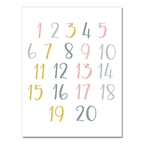 Affiche éducation rose arc-en-ciel pour chambre bébé 20x30cm - 5