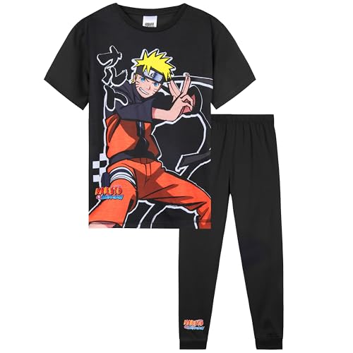 Naruto Boys Pajamas 2 Piece Set for Kids Teens with T Shirt Pajama Pants Soft Breathable Anime PJ Set Loungewear Gifts