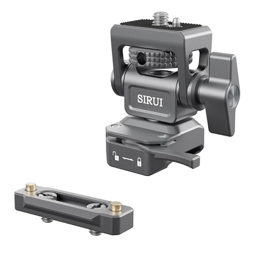 Image of SIRUI Camera Cage for Sony ZV-E1 with Silicone Grip and HDMI Cable Clamp and Camera Monitor Holder with NATO System Mount Bundle