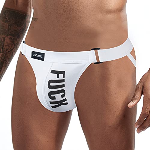 JOCKMAIL 2 Pack/PCS Men's Jockstrap Letter Patten Athletic Supporter Underwear Gym Workout Strap Brief Men Thong3