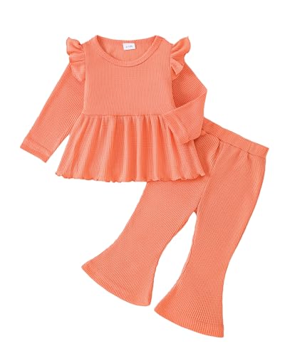 Image of Weebaby Toddler Girl Clothes Infant Girl Sweatsuit Baby Pant Set Outfits Fall Winter Clothing Little Clothes for Girl
