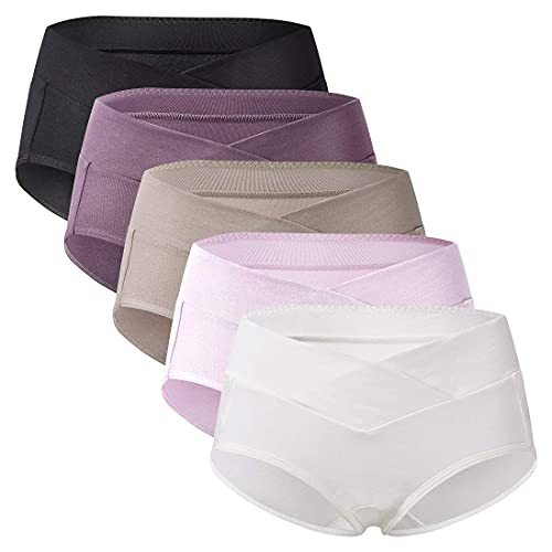 Image of Mama Cotton Maternity Underwear Women's Under Bump Maternity Panties Multipack