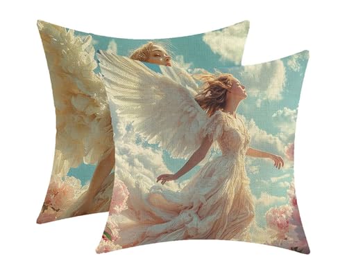 Housse de coussin extérieure imperméable et lavable blanche en velours doux