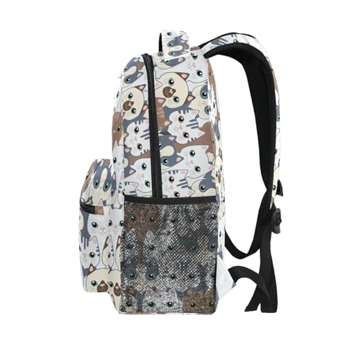 Cats Backpack for Boys Girls Kids Animal Backpacks Cool Lighting Bookbags for 2nd 3rd 4th 5th 6th Grade Back to School Book Bag Gifts4