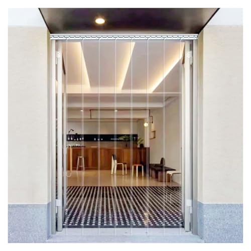 Commercial Entry Doors Curtains，Durable Waterproof Clear Vinyl Curtain PVC Plastic Door Strip Curtain for Cooler Warehouse Garage Industry(90x200cm/35.43x78.74in)