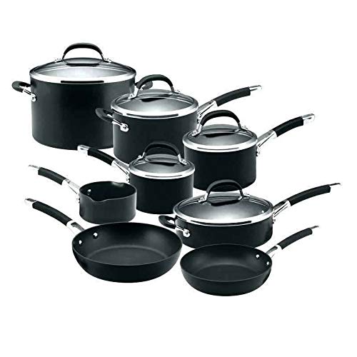 Circulon Premier Hard Anodised Induction 13 Piece Cookware Set in Black