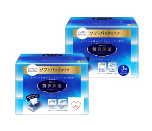 エリエール 贅沢保湿 ソフトパックティシュー 260枚×3パック ×2個