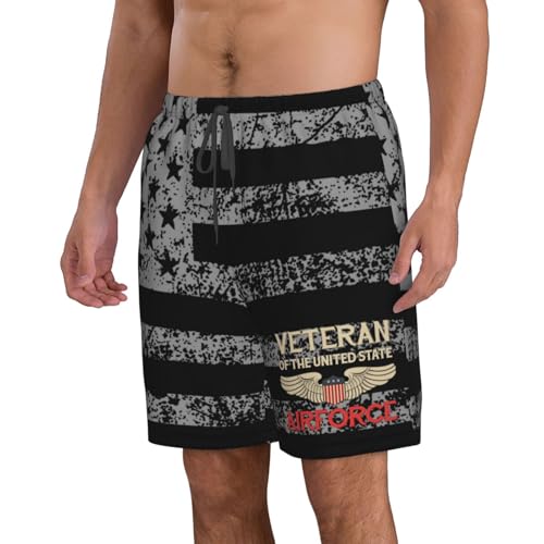 Veteran of The United States Us Air Force Men's Swim Trunks Quick Dry Beach Shorts with Pockets Mesh Lining4