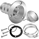 1-1/2'(38mm) Boat Gas/Fuel Deck Fill/Filler with Keyless Cap，1.5inch Stainless Steel Deck Filler Marine Hardware for Boat, Yacht, Caravan, Mirror- Polished Head