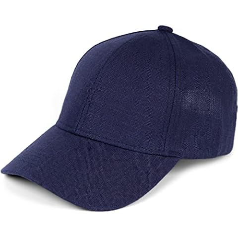 styleBREAKER Unisex Linen Baseball Cap Dark Blue Cover