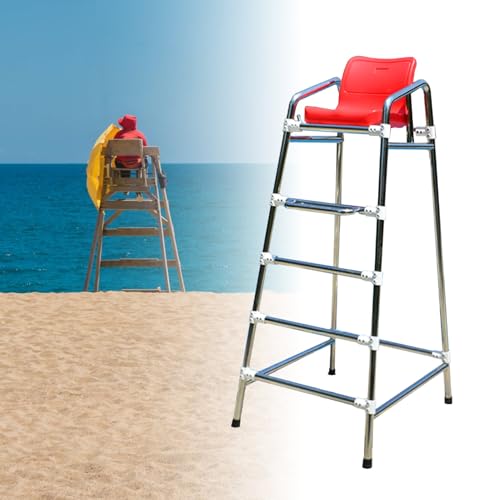 Silla de seguridad resistente junto a la piscina con asiento desmontable para una mayor seguridad frente al mar