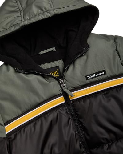 Image of iXtreme Boys Puffer Jacket - Wind & Water Resistant Soft Fleece Lined Warm Winter Jacket for Boys with Winter Hat