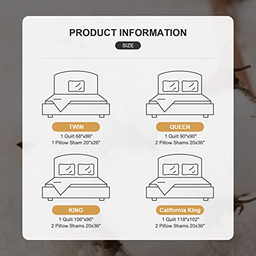 Niudécor Home Genuine Patchwork Quilt Sets 100% Cotton California Bedspread Reversible Vintage Plaid Floral Brown Coverlet Bedding Sets #TOP6