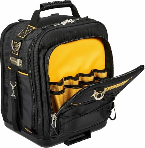 DEWALT DWST83524-1 - Bolsa de 11” TOUGHSYSTEM 2.0, Máxima resistencia al desgaste, Acceso 360°, Más de 30 bolsillos, Asa ergonómica y correa acolchada para el hombro