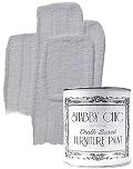 Shabby Chic Chalk Based Furniture Paint, Grey Embrace - 250 ml | Distressed Matt Finish for Furniture, Home Decor or DIY Projects | Interior & Exterior | Non-Sand, Suitable for Wood, Plastic & Metal