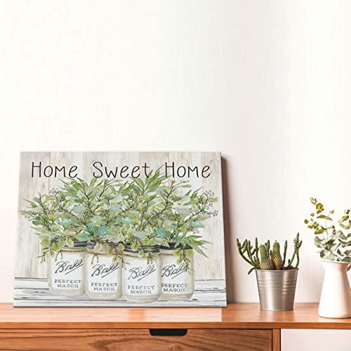 Farmhouse Bathroom Wall Art Plant Floral Pictures Wall Decor Home Sweet Home Wall Art Painting Print Artwork Modern Home Decor Framed For Living Room Bedroom Bathroom12Inx16In #TOP3