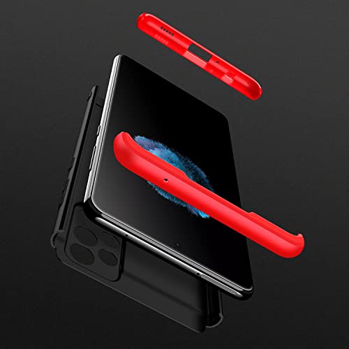 Image of Kapa Double Dip Full 360 Protection Back Case Cover for Samsung Galaxy A73 (5G) (Red, Black)
