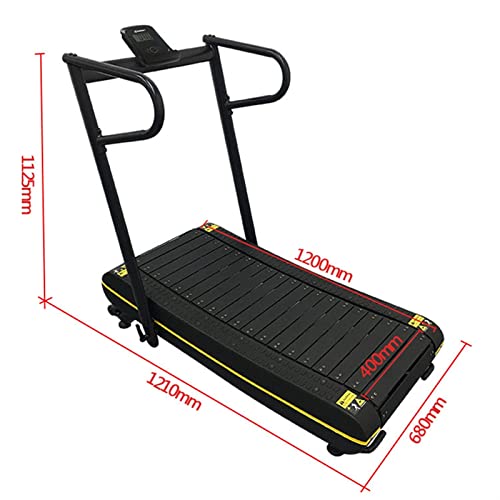 Image of Machine Running Home Surface Arched Office Folding Mechanical Treadmill with Armrests