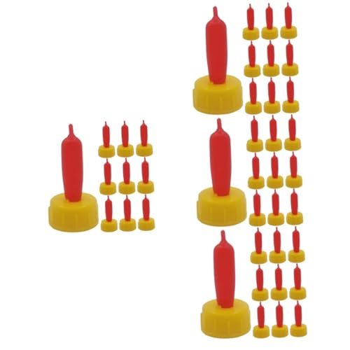 Kisangel 4sets Lamb Feeding Bottles Sheep Milk Drink Nipples Pig Milk Bottles Pacifier Compact Size 12pcs*4