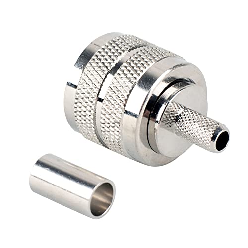 VOANZO Pack of 5 PL259 PL-259 UHF Male Crimp Coax Connectors RF Adapter for RG58 LMR195 Low Loss Coaxial Cable - Image 4