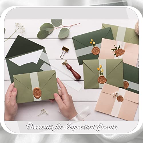 Banda de vitela transparente y ligera para envolturas de sobres y tarjetas de regalo 6