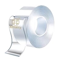 kimairy Doppelseitiges Klebeband, strapazierfähig, wiederverwendbar, starkes Wandband, Teppich, Klebepunkte, Klebeband, Montageband, Klettverschluss, robust, Aufhängestreifen, Poster, Teppichband