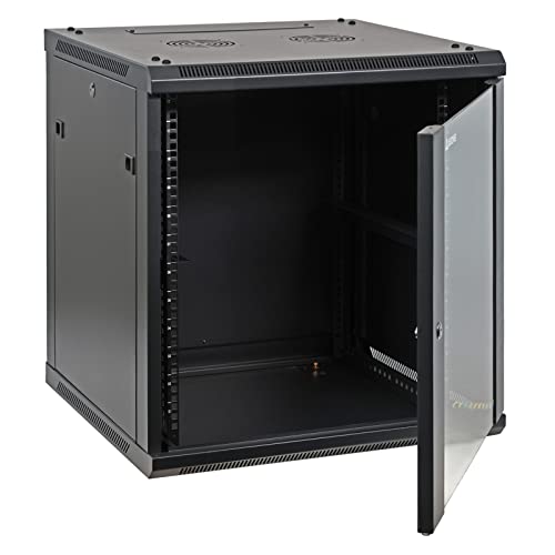 AEONS 12U Professional Wall Mount IT Cabinet Enclosure 19-Inch Server Network Rack Black
