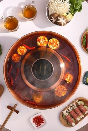Olla de carbón tradicional de cobre de 34 cm para preparar comidas deliciosas 6