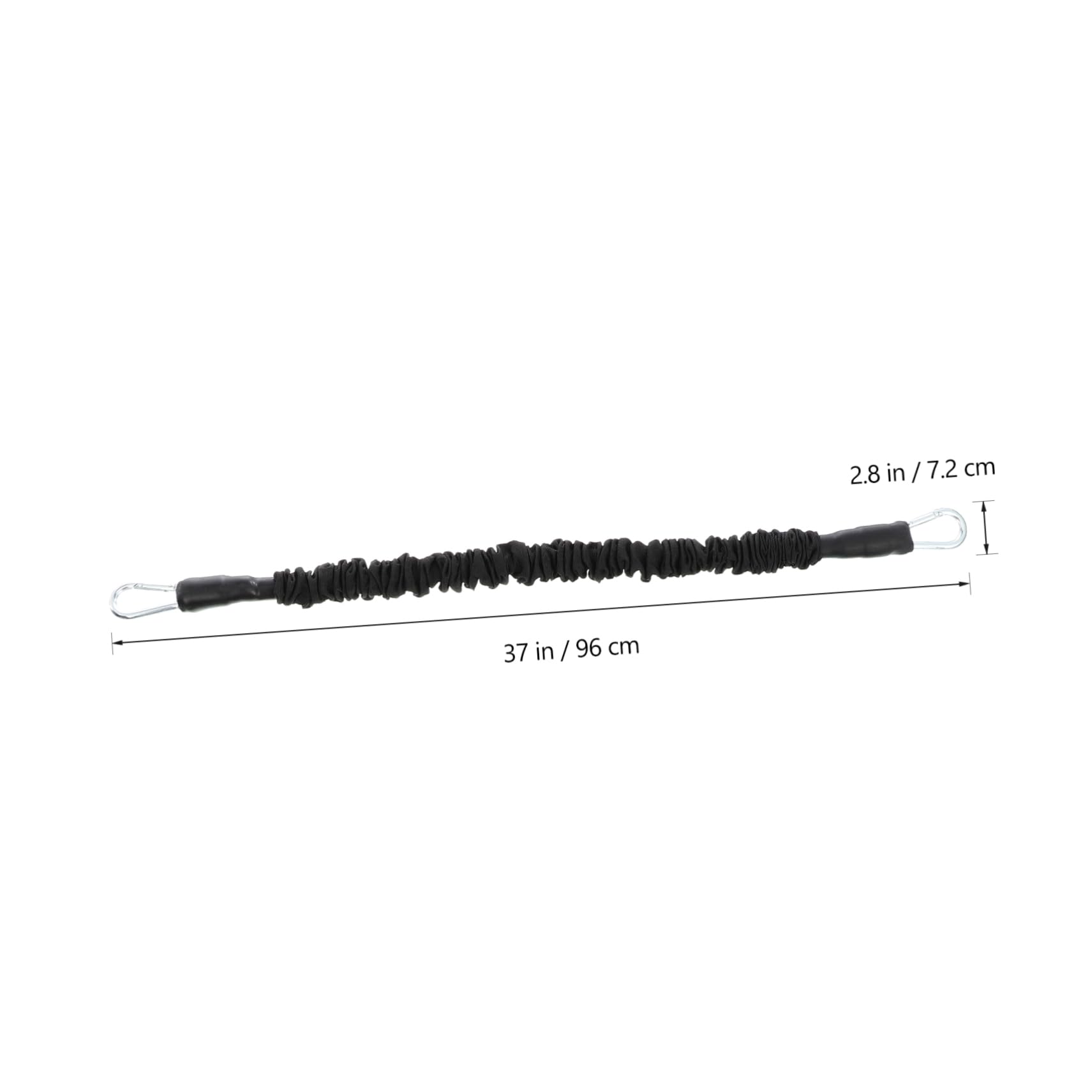 ibasenice Bandas de Resistencia para Fitness, Entrenador Muscular Cuerda Elástica, 20lbs, Tamaño Ajustable, Negro, para Boxeo y Ejercicios de Pie