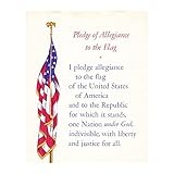 The Pledge of Allegiance Patriotic Wall Art Print, Inspirational Decor for Home, Office, Man Cave, Bedroom, Bar, Store - 8x10' Unframed Wall Art Poster for 4th of July Celebration