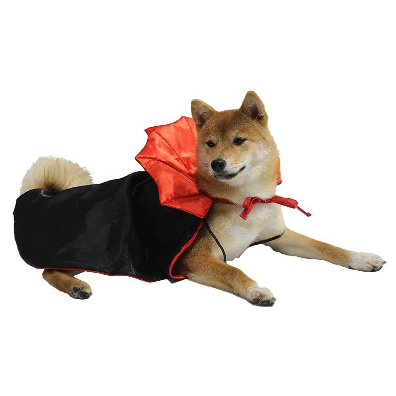 Disfraz de capa de vampiro demonio para perro Halloween miniatura 3