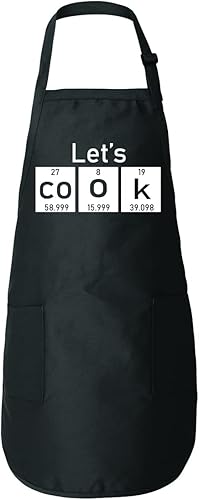 Miniatura 3 de Wild Bobby Let's Cook Funny Science Elements - Delantal gráfico con bolsillos