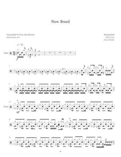 HammerFall - New Breed: Drum Sheet Music (JDS: HammerFall Collection) image 2