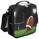 American Football Kids Lunch Bag Insulated Lunch Box Sport Ball Grass Leakproof Thermal Lunchbox Bac