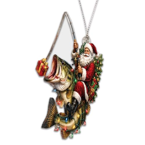 Image of Fishing Ornaments for Christmas Tree, Fishing Christmas Ornaments, Fishin Gifts for Men, Gift for Fisherman