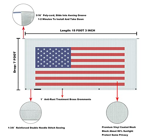 Image of RV Awning Mesh Sun Shade Screen for Motorhome Camper Trailer Sunshade
