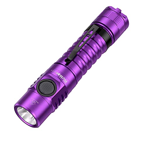 Wurkkos Mini FC11 - Linterna LED (1300 lúmenes, recargable por USB C con 90 CRI, ajuste de brillo continuo, imán en la base de la lámpara, función de memoria, 4000 K)