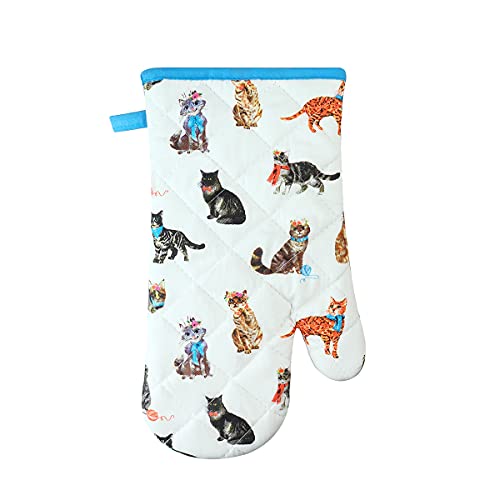 Single Oven Gloves Gauntlet Cooking Pot Holder Heat Resistant Mitt Mittens Kitchen BBQ Cooking Grilling Cooking, Baking, Novelty Funny (Pretty Cats Oven Gloves Single) - Cosy Home Interiors Single Oven Gloves Gauntlet Cooking Pot Holder Heat Resistant Mitt Mittens Kitchen BBQ Cooking Grilling Cooking, Baking, Novelty Funny (Pretty Cats Oven Gloves Single) - Image 2