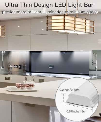 Image of Motion Sensor Light Indoor,12 Inch Ultra Thin Under Cabinet Lights,Dimmable 2700-6000K Closet Lights Under Cabinet Lighting 3 PCS