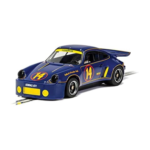 Scalextric Porsche 911 3.0 RSR Good Year Al Holbert 1:32 Slot Race Car C4241,Blue & Yellow Cover