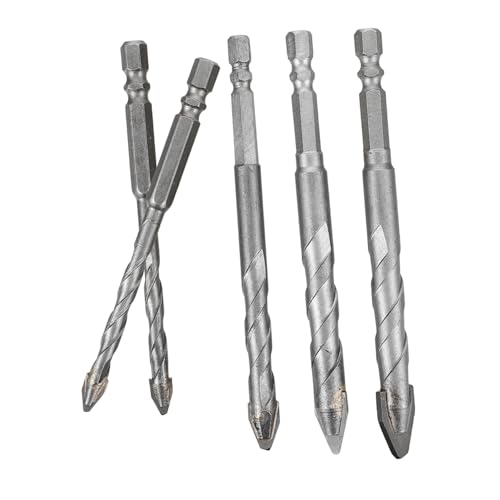HOLIDYOYO 5pcs Tungsten Steel Eccentric Drill Bits Set for Concrete Wall Ceramic Glass