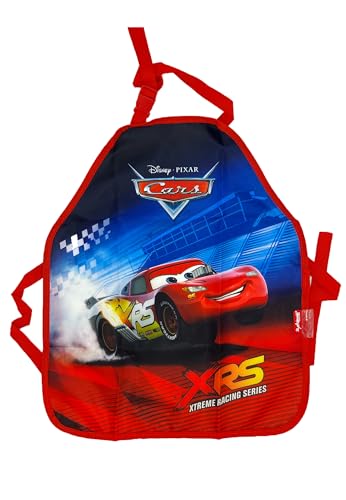 Disney Pixar Cars Tablier de peinture pour enfant | Blouse de peinture | Blouse | Tablier | Bricolage | Peinture | École | Petits cadeaux pour garçons |...
