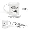 Dad Coffee Mug and Keychain, Funny Novelty Idea Gifts for Dad, Dad Coffee Cup for Birthday, Fathers Day, Thanksgiving, Christmas, New Year from Daughter, Son, Child Pride - Image 3