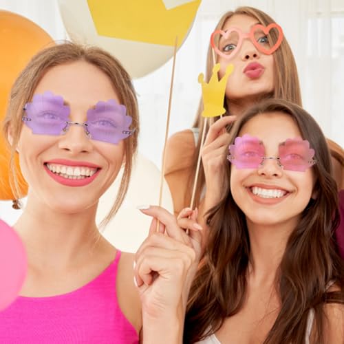IMIKEYA 2 Pcs Seashell Sunglasses Sea Theme Photo Glasses Vintage Style Funny Sunglasses Props for Party and Photo Booth2